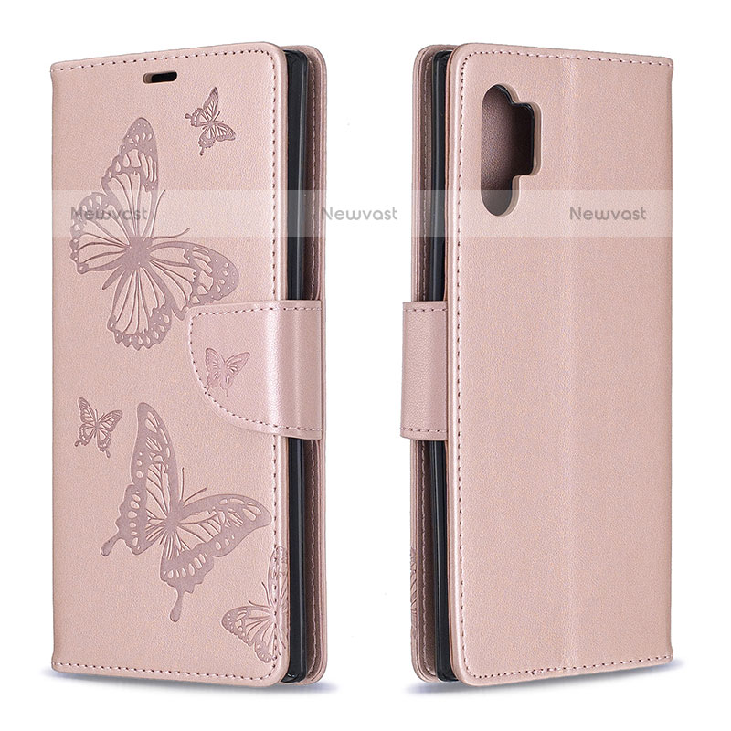 Leather Case Stands Butterfly Flip Cover Holder B01F for Samsung Galaxy Note 10 Plus 5G