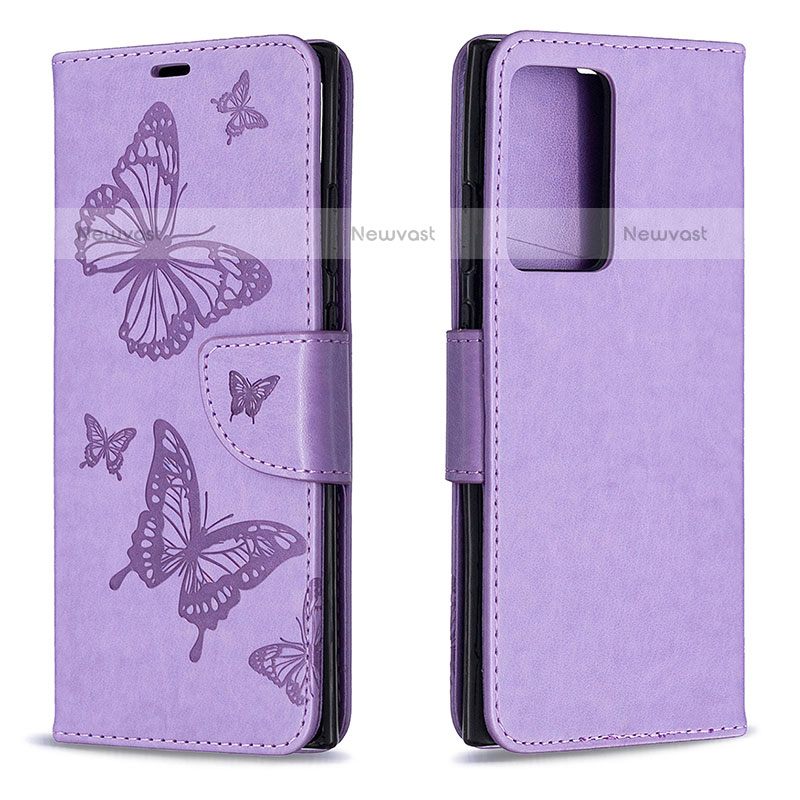 Leather Case Stands Butterfly Flip Cover Holder B01F for Samsung Galaxy Note 20 Ultra 5G