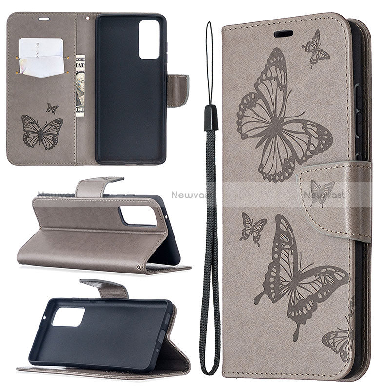 Leather Case Stands Butterfly Flip Cover Holder B01F for Samsung Galaxy S20 FE 5G