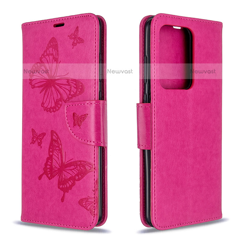 Leather Case Stands Butterfly Flip Cover Holder B01F for Samsung Galaxy S20 Plus 5G