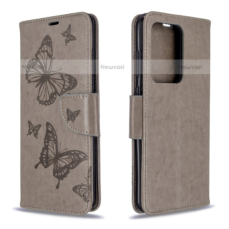 Leather Case Stands Butterfly Flip Cover Holder B01F for Samsung Galaxy S20 Plus 5G
