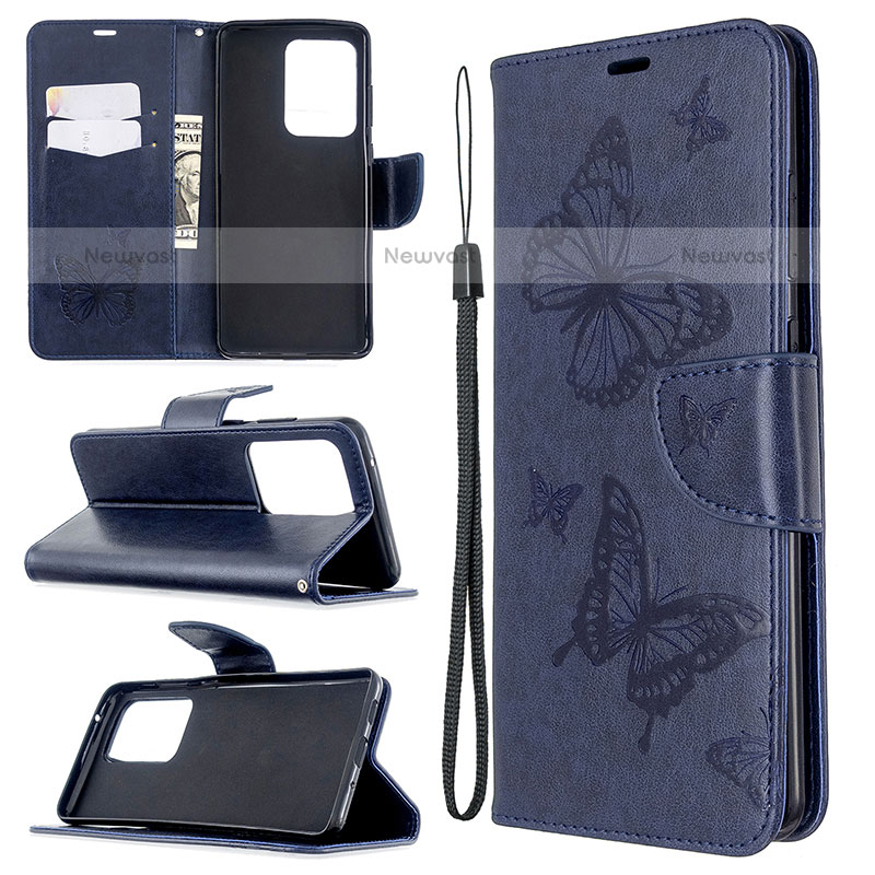 Leather Case Stands Butterfly Flip Cover Holder B01F for Samsung Galaxy S20 Plus 5G