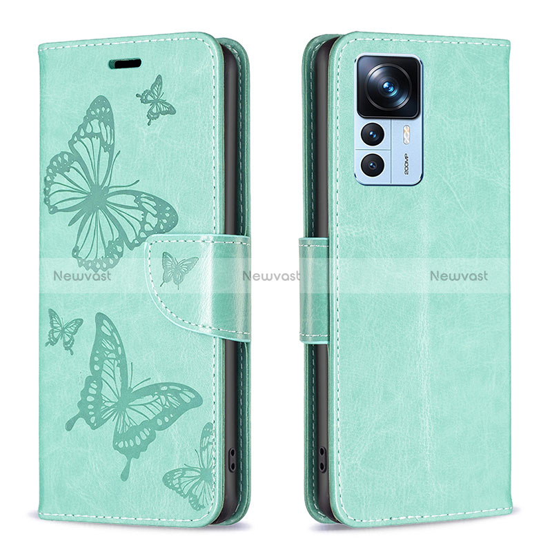Leather Case Stands Butterfly Flip Cover Holder B01F for Xiaomi Mi 12T Pro 5G