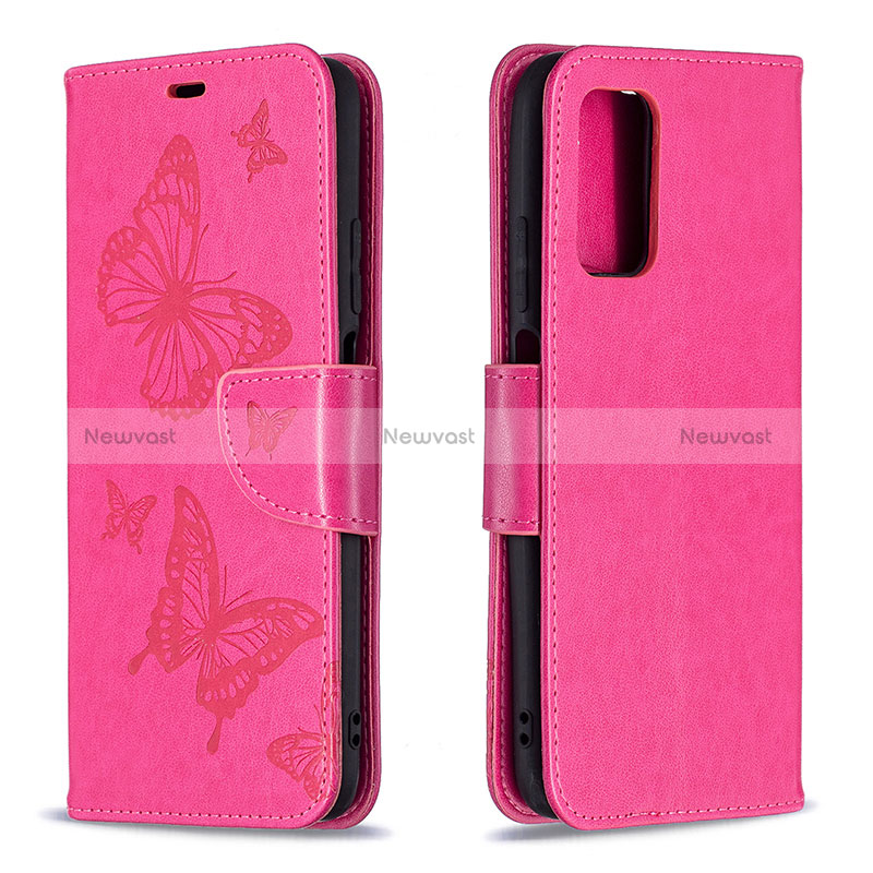 Leather Case Stands Butterfly Flip Cover Holder B01F for Xiaomi Poco M3