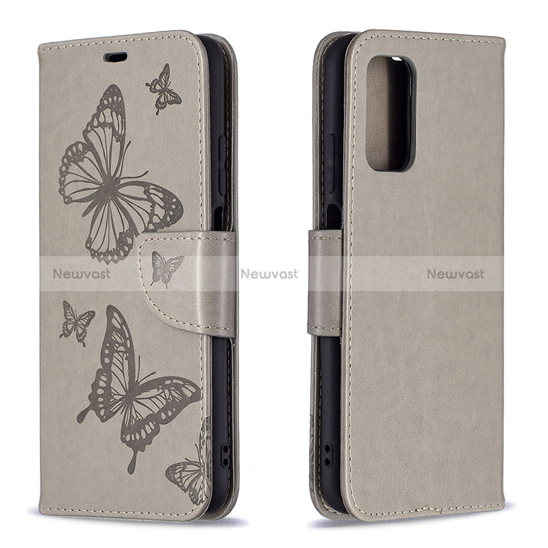 Leather Case Stands Butterfly Flip Cover Holder B01F for Xiaomi Poco M3
