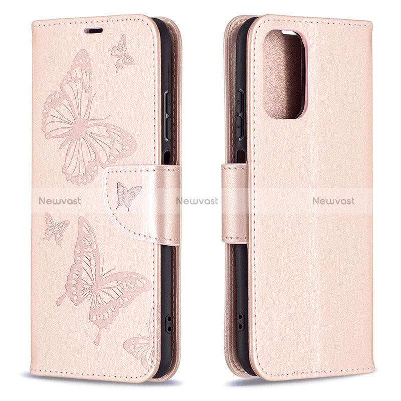Leather Case Stands Butterfly Flip Cover Holder B01F for Xiaomi Poco M5S