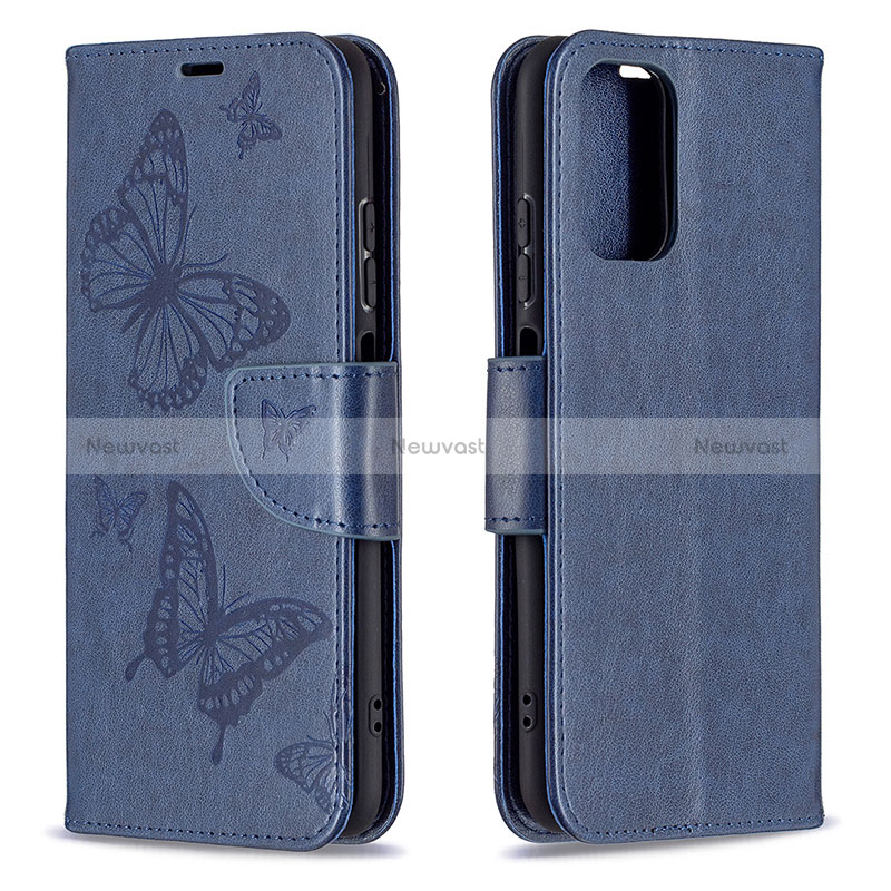 Leather Case Stands Butterfly Flip Cover Holder B01F for Xiaomi Poco M5S