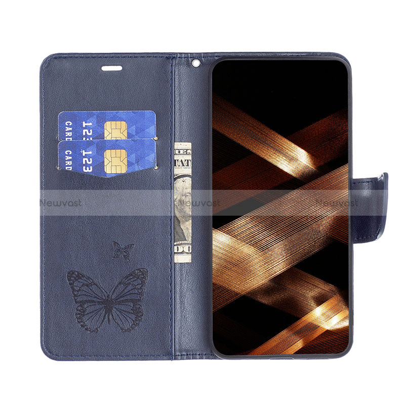 Leather Case Stands Butterfly Flip Cover Holder B01F for Xiaomi Redmi 12 4G