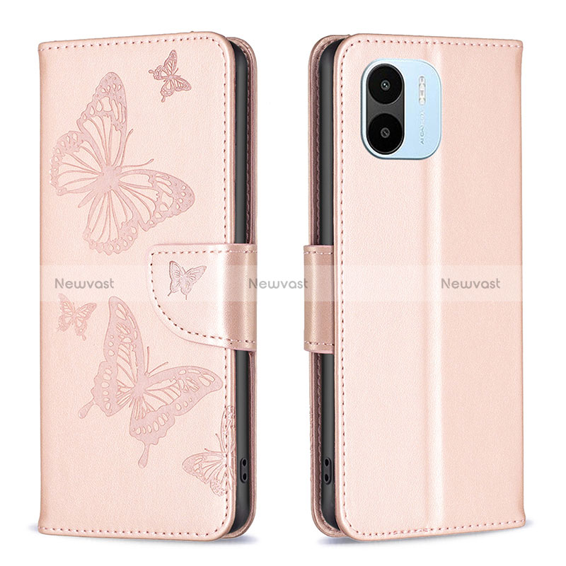 Leather Case Stands Butterfly Flip Cover Holder B01F for Xiaomi Redmi A2