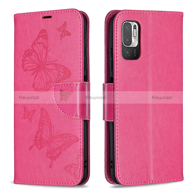 Leather Case Stands Butterfly Flip Cover Holder B01F for Xiaomi Redmi Note 11 SE 5G