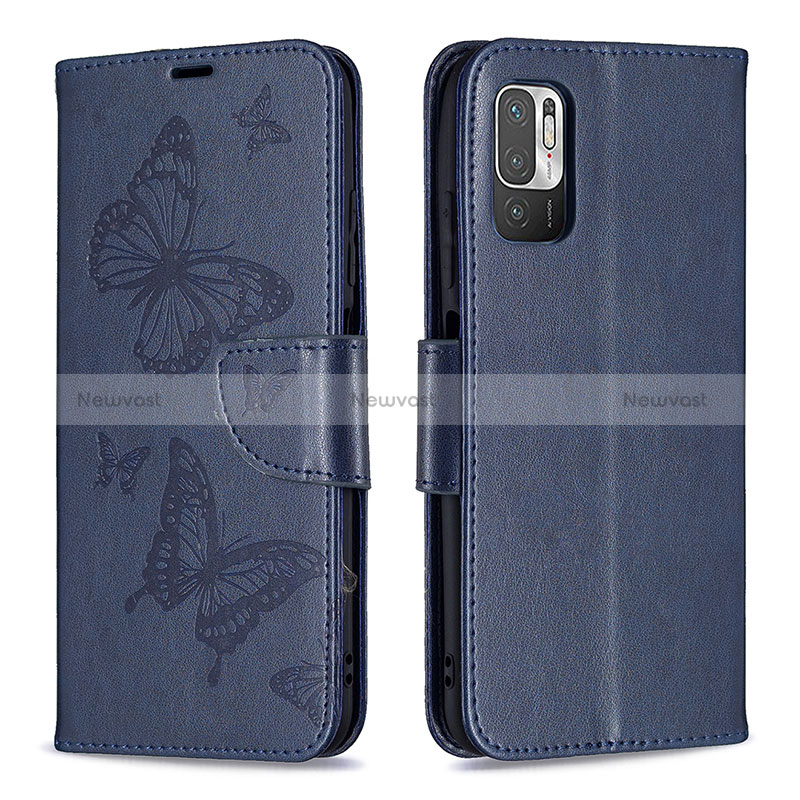 Leather Case Stands Butterfly Flip Cover Holder B01F for Xiaomi Redmi Note 11 SE 5G