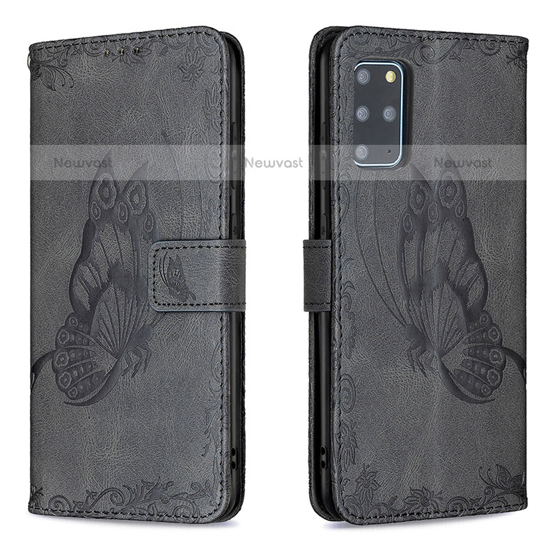 Leather Case Stands Butterfly Flip Cover Holder B02F for Samsung Galaxy S20 Plus 5G