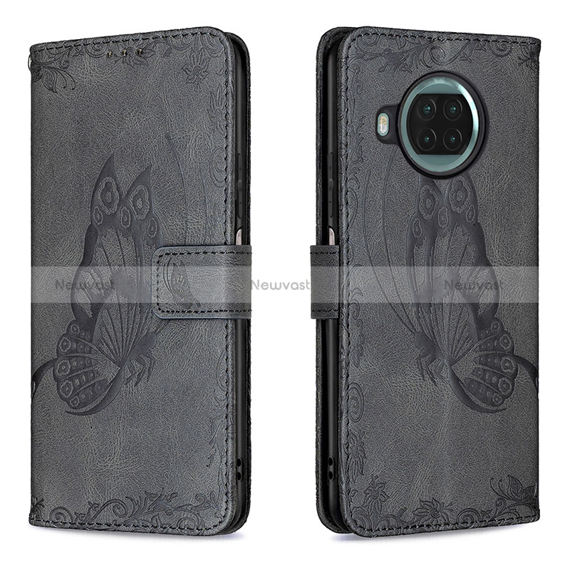 Leather Case Stands Butterfly Flip Cover Holder B02F for Xiaomi Mi 10T Lite 5G