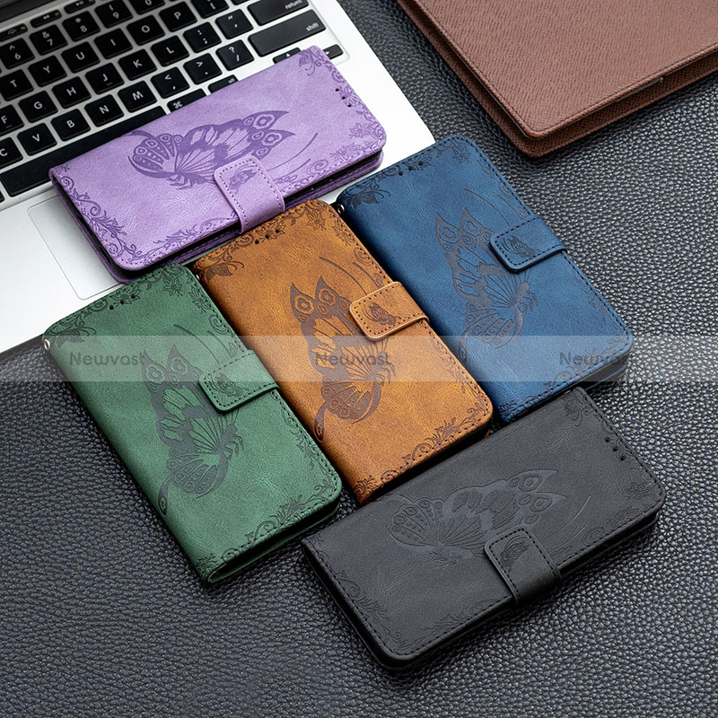 Leather Case Stands Butterfly Flip Cover Holder B02F for Xiaomi Mi 10T Pro 5G