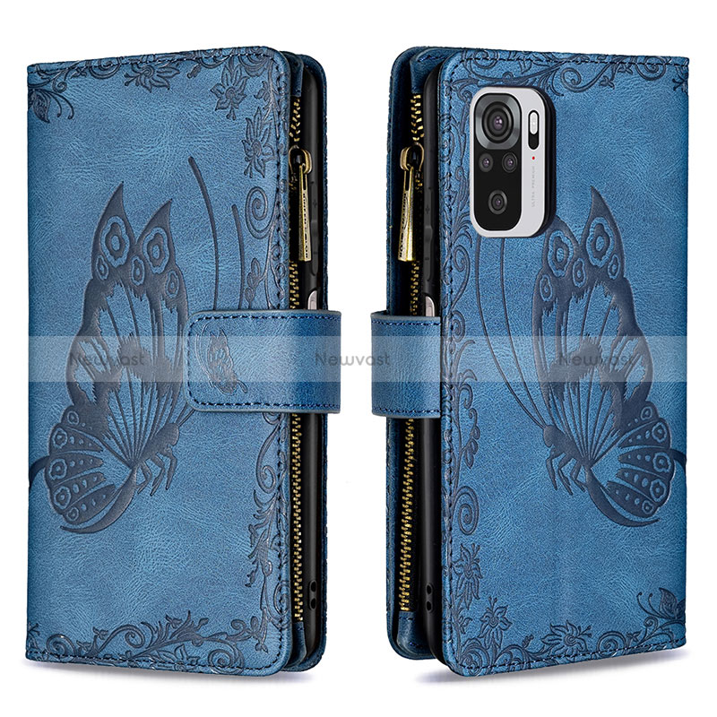 Leather Case Stands Butterfly Flip Cover Holder B02F for Xiaomi Poco M5S