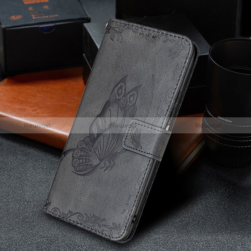 Leather Case Stands Butterfly Flip Cover Holder B02F for Xiaomi Poco X3 NFC