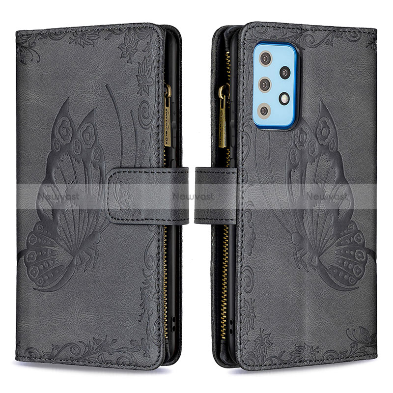 Leather Case Stands Butterfly Flip Cover Holder B03F for Samsung Galaxy A52 5G