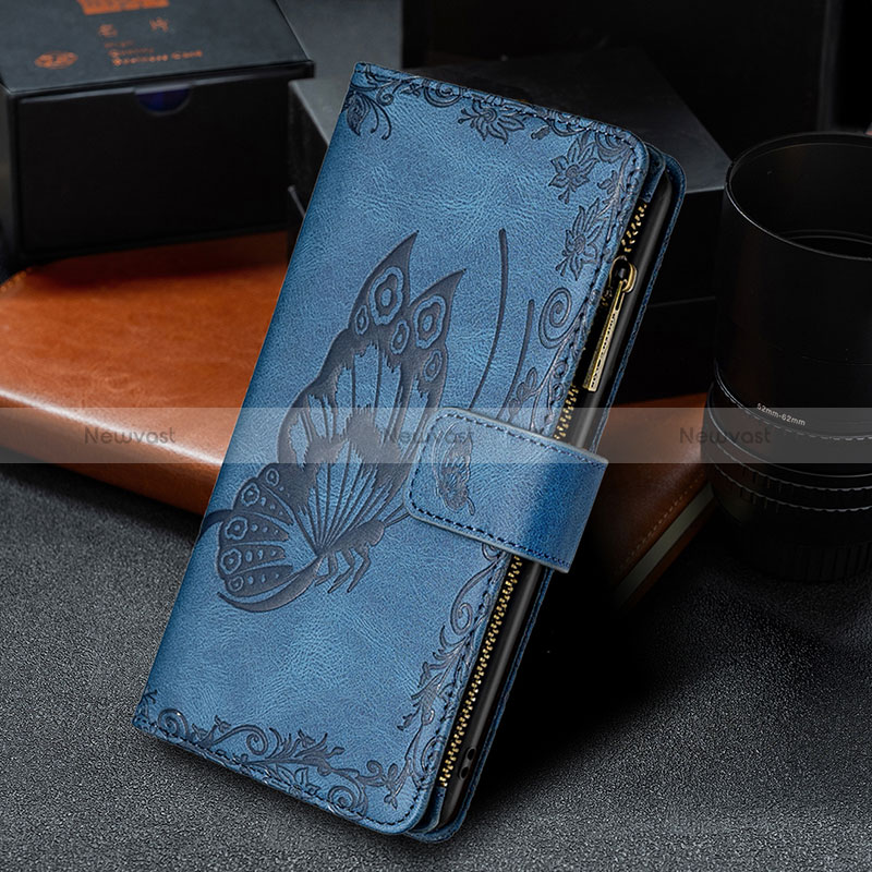 Leather Case Stands Butterfly Flip Cover Holder B03F for Samsung Galaxy A71 5G