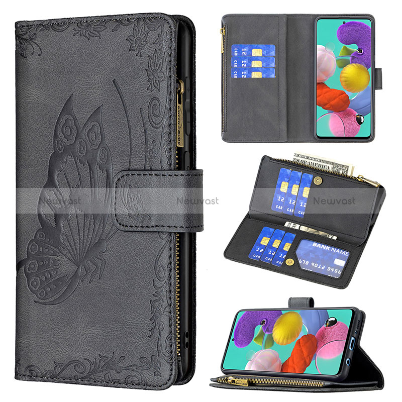 Leather Case Stands Butterfly Flip Cover Holder B03F for Samsung Galaxy M40S