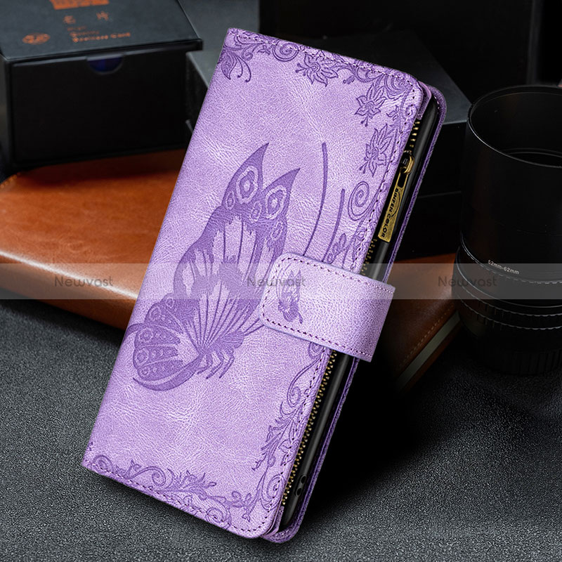 Leather Case Stands Butterfly Flip Cover Holder B03F for Samsung Galaxy S20 Lite 5G