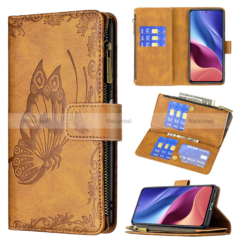 Leather Case Stands Butterfly Flip Cover Holder B03F for Xiaomi Mi 11X Pro 5G