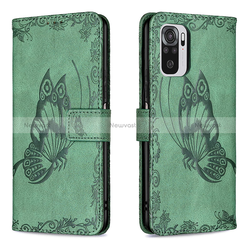 Leather Case Stands Butterfly Flip Cover Holder B03F for Xiaomi Poco M5S