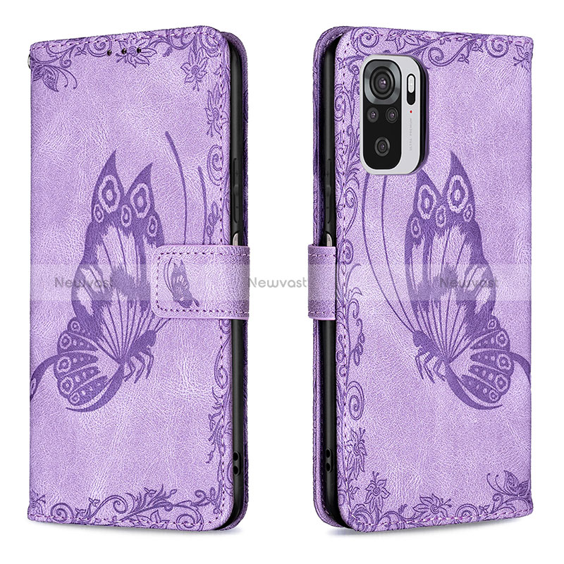 Leather Case Stands Butterfly Flip Cover Holder B03F for Xiaomi Poco M5S