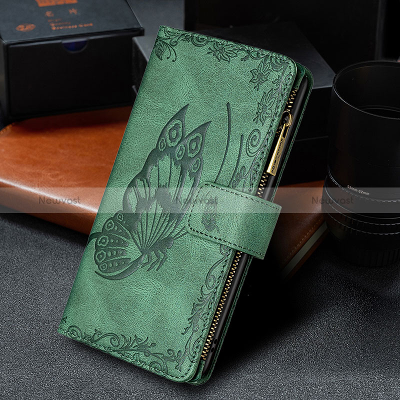 Leather Case Stands Butterfly Flip Cover Holder B03F for Xiaomi Redmi Note 9