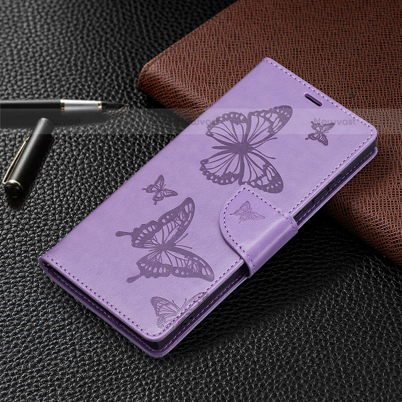 Leather Case Stands Butterfly Flip Cover Holder B13F for Samsung Galaxy S23 Ultra 5G