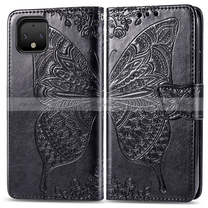 Leather Case Stands Butterfly Flip Cover Holder for Google Pixel 4 XL