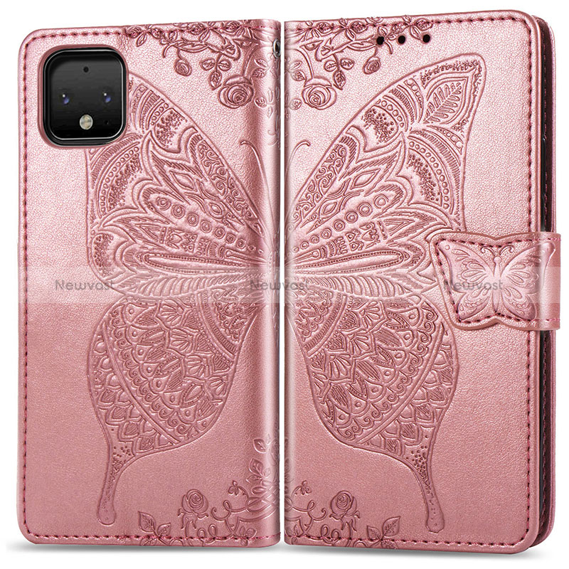 Leather Case Stands Butterfly Flip Cover Holder for Google Pixel 4 XL