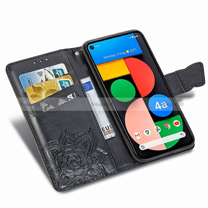 Leather Case Stands Butterfly Flip Cover Holder for Google Pixel 5