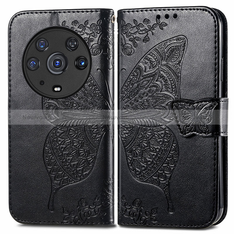 Leather Case Stands Butterfly Flip Cover Holder for Huawei Honor Magic3 Pro 5G