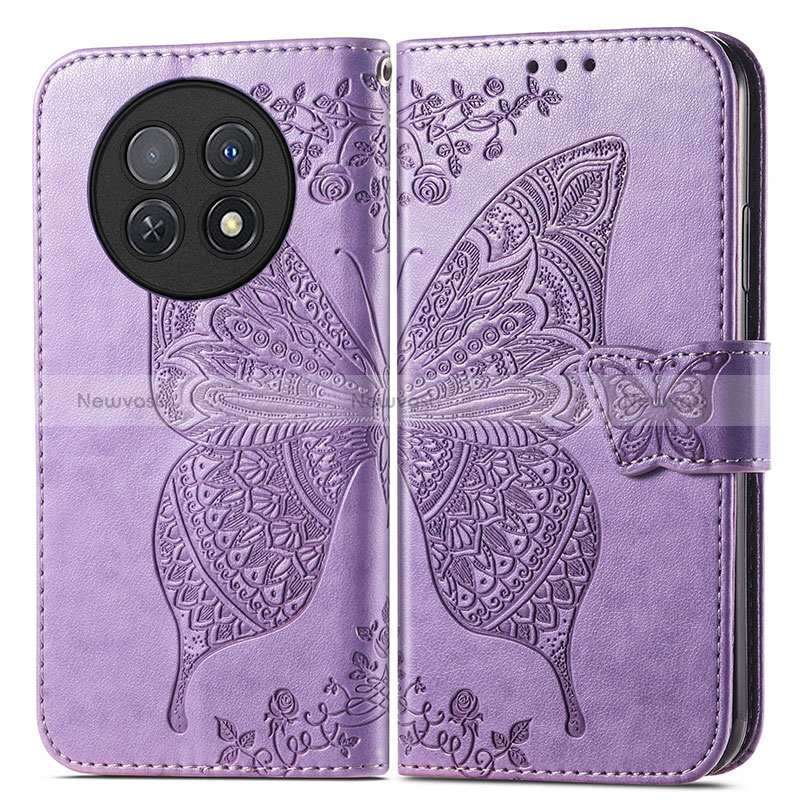 Leather Case Stands Butterfly Flip Cover Holder for Huawei Nova Y91