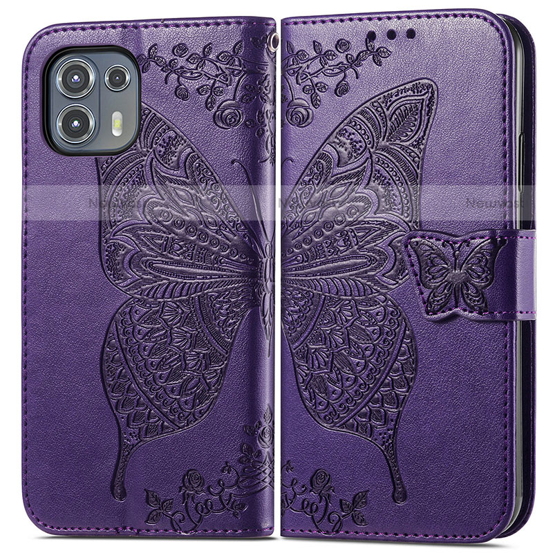 Leather Case Stands Butterfly Flip Cover Holder for Motorola Moto Edge 20 Lite 5G