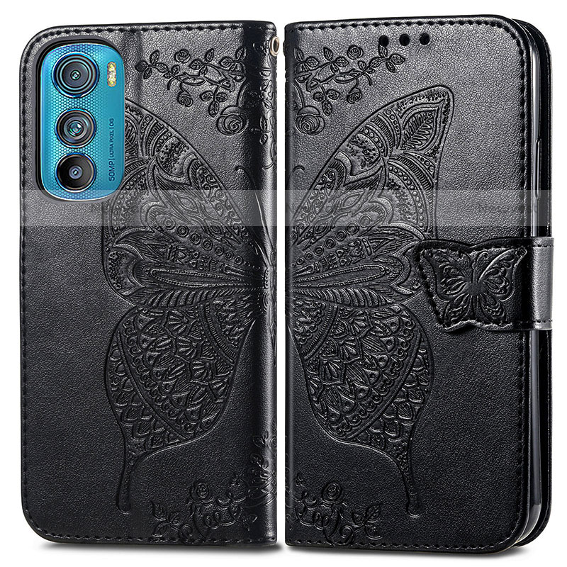 Leather Case Stands Butterfly Flip Cover Holder for Motorola Moto Edge 30 5G