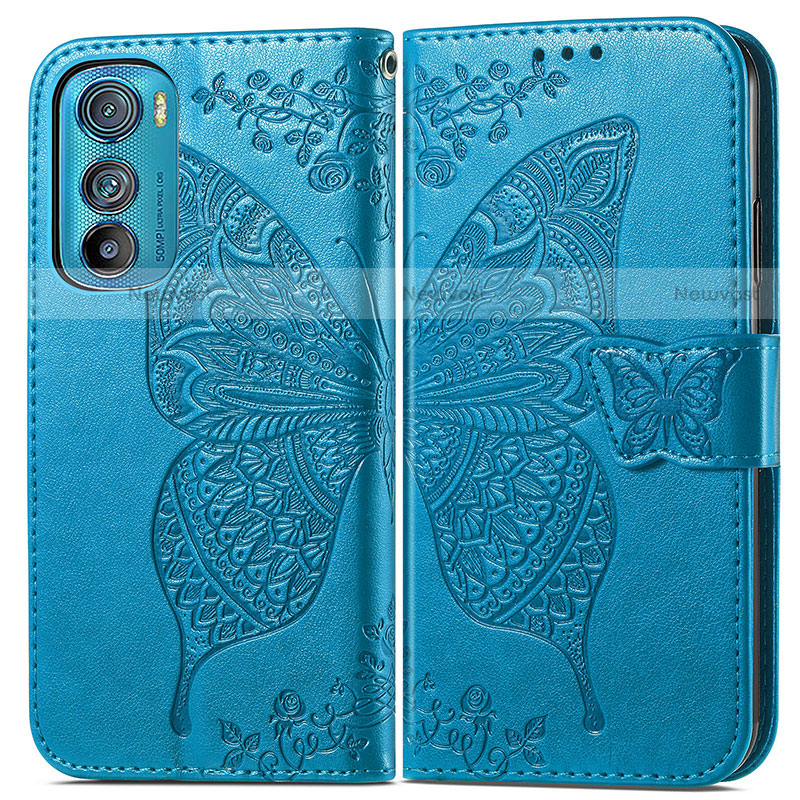 Leather Case Stands Butterfly Flip Cover Holder for Motorola Moto Edge 30 5G