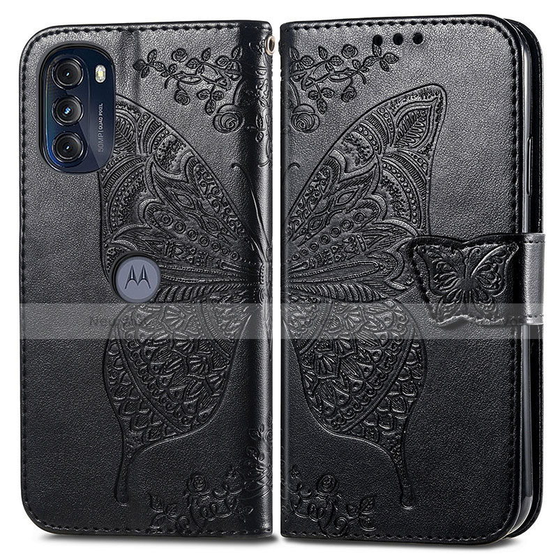 Leather Case Stands Butterfly Flip Cover Holder for Motorola Moto G 5G (2022)