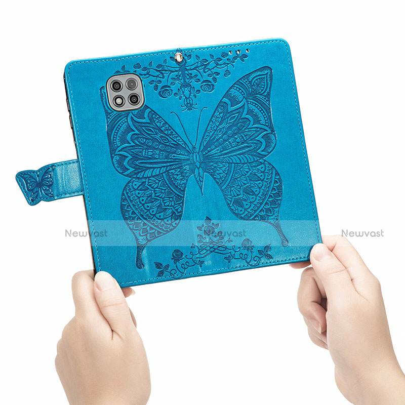 Leather Case Stands Butterfly Flip Cover Holder for Motorola Moto G Power (2021)