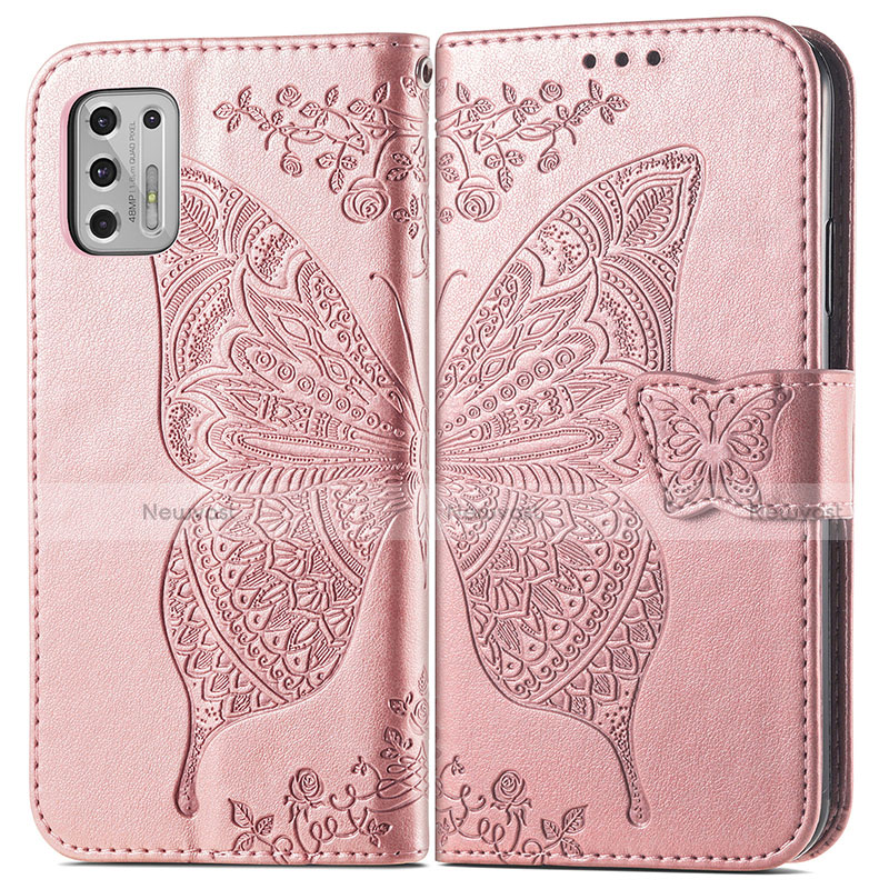 Leather Case Stands Butterfly Flip Cover Holder for Motorola Moto G Stylus (2021)