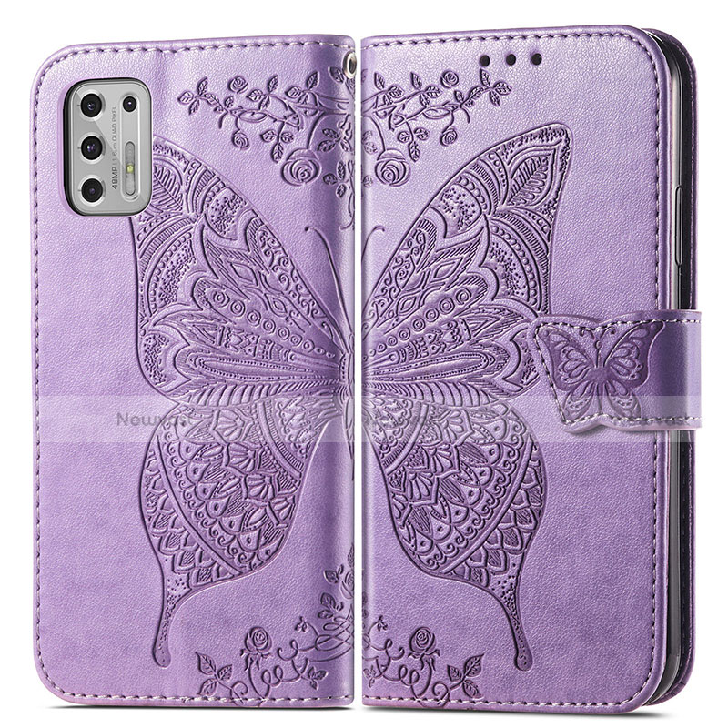Leather Case Stands Butterfly Flip Cover Holder for Motorola Moto G Stylus (2021)