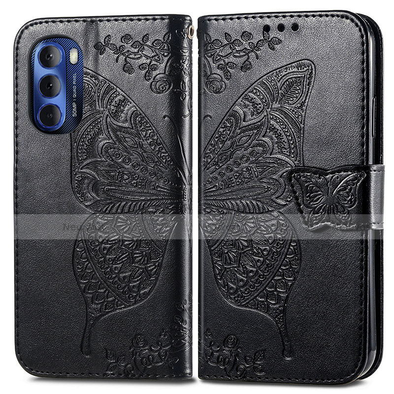 Leather Case Stands Butterfly Flip Cover Holder for Motorola Moto G Stylus (2022) 5G