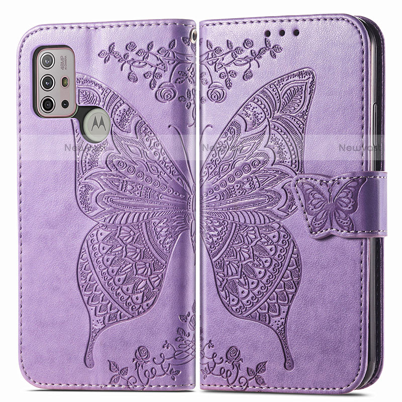 Leather Case Stands Butterfly Flip Cover Holder for Motorola Moto G10