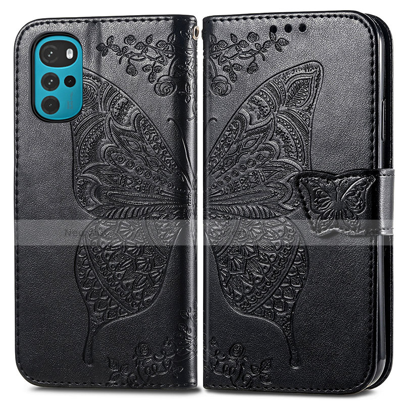 Leather Case Stands Butterfly Flip Cover Holder for Motorola Moto G22