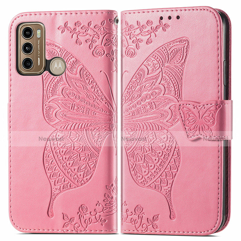 Leather Case Stands Butterfly Flip Cover Holder for Motorola Moto G40 Fusion