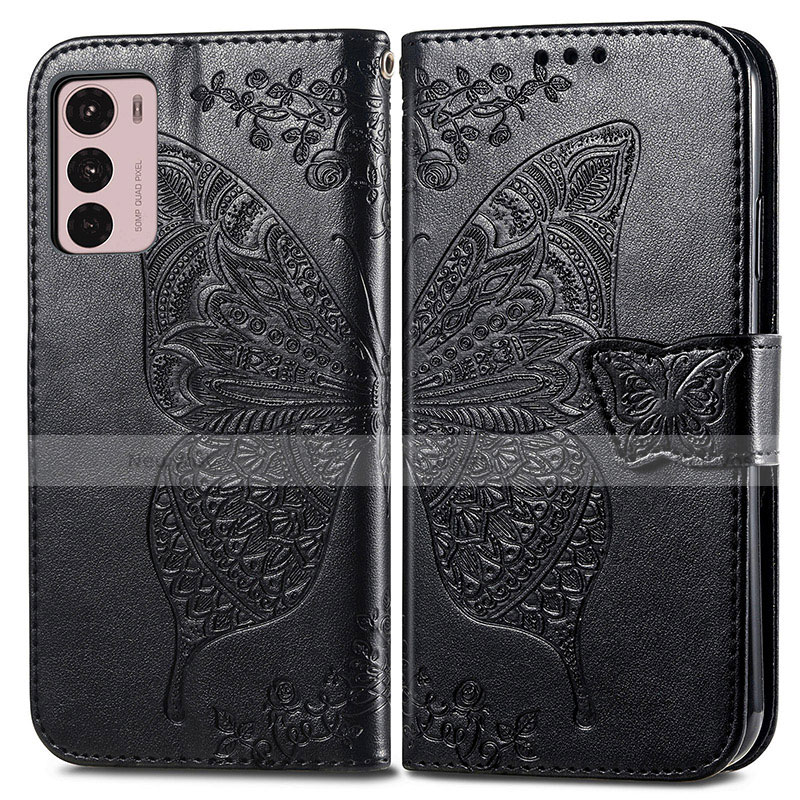 Leather Case Stands Butterfly Flip Cover Holder for Motorola Moto G42