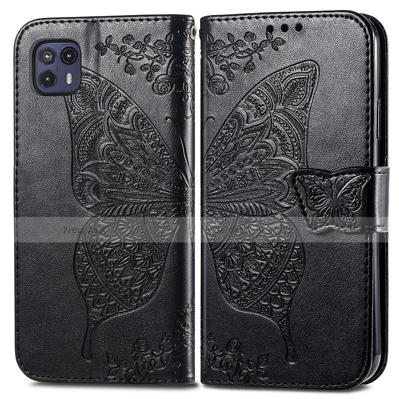 Leather Case Stands Butterfly Flip Cover Holder for Motorola Moto G50 5G