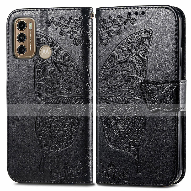 Leather Case Stands Butterfly Flip Cover Holder for Motorola Moto G60