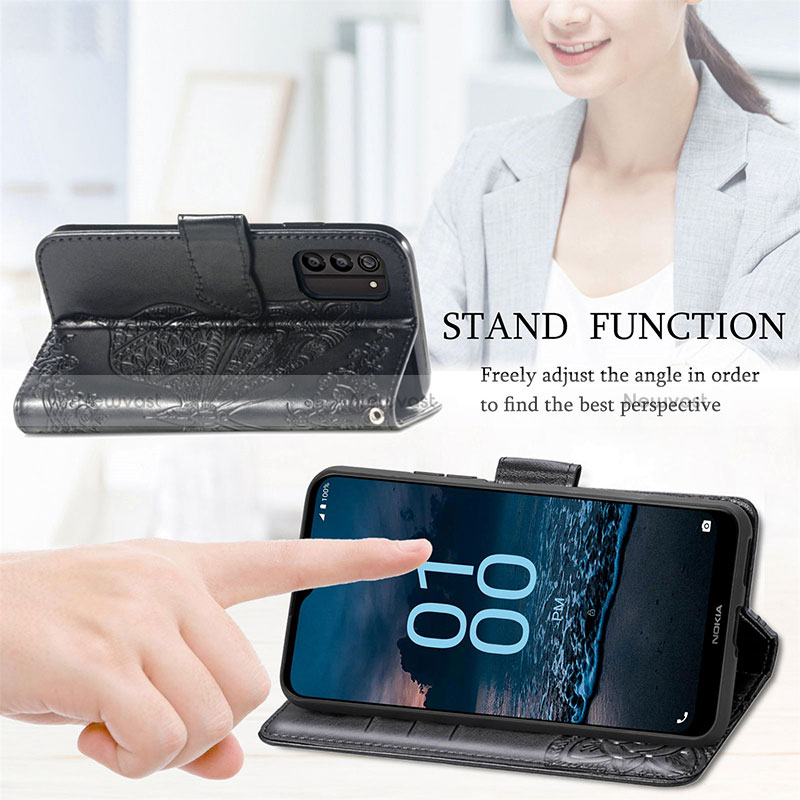 Leather Case Stands Butterfly Flip Cover Holder for Nokia G100