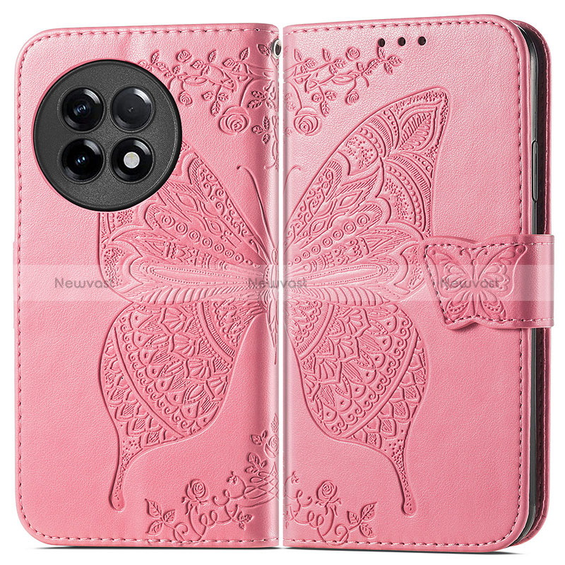 Leather Case Stands Butterfly Flip Cover Holder for OnePlus Ace 2 Pro 5G